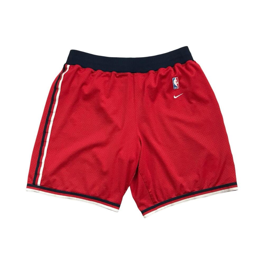 VINTAGE NIKE BASKETBALL SHORTS XL MENS RED MINI SWOOSH SPELL OUT TRAVIS SCOTT
